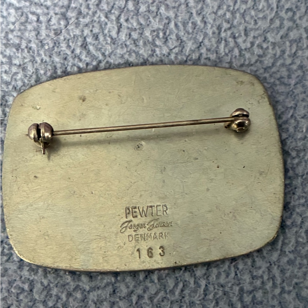 Jorgen Jensen Pewter Chariot Brooch View 2